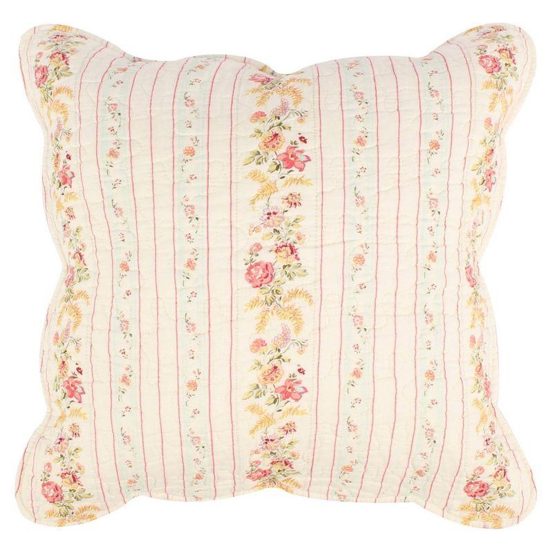 Antique Rose Cotton Throw Pillow Set (Set of 2)