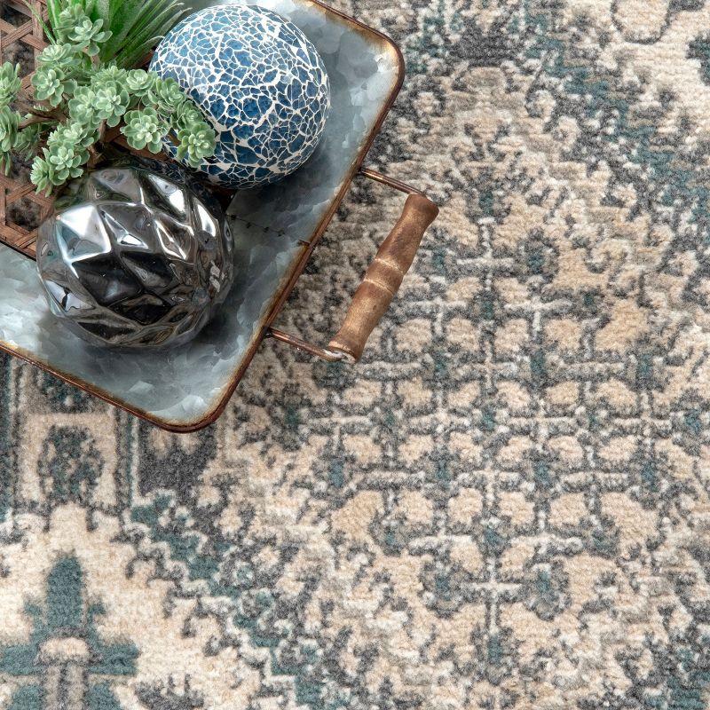 Nuloom 9x12 Becca  Tiled Indoor Area Rug, Charcoal, Faded Transitional Design, Stain Resistant, BedroomLiving Room, Kitchen,