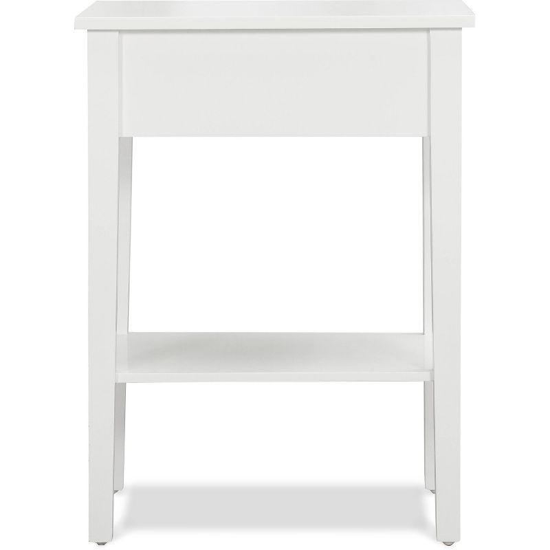 Finch Sloan Side Table White: Modern Accent Table, No Assembly, Pine Top, Wood Legs