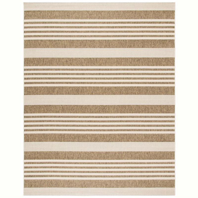 Courtyard CY6062 Power Loomed Indoor/Outdoor Area Rug - Brown/Bone - 8'x11' - Safavieh.