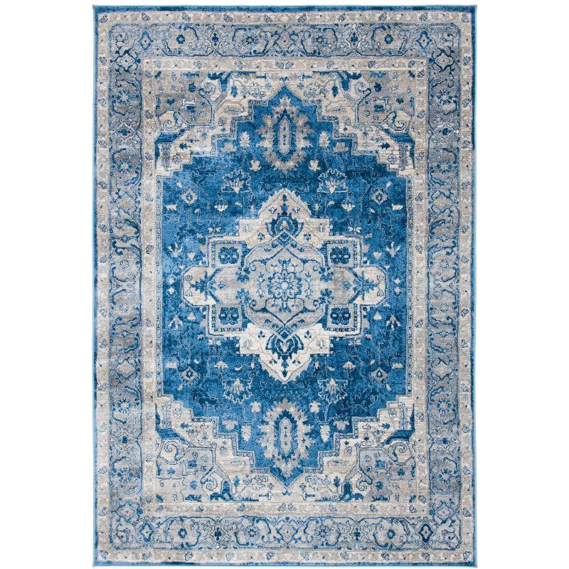 Brentwood BNT851 Power Loomed Indoor Accent Rug - Blue/Grey - 3'x5' - Safavieh