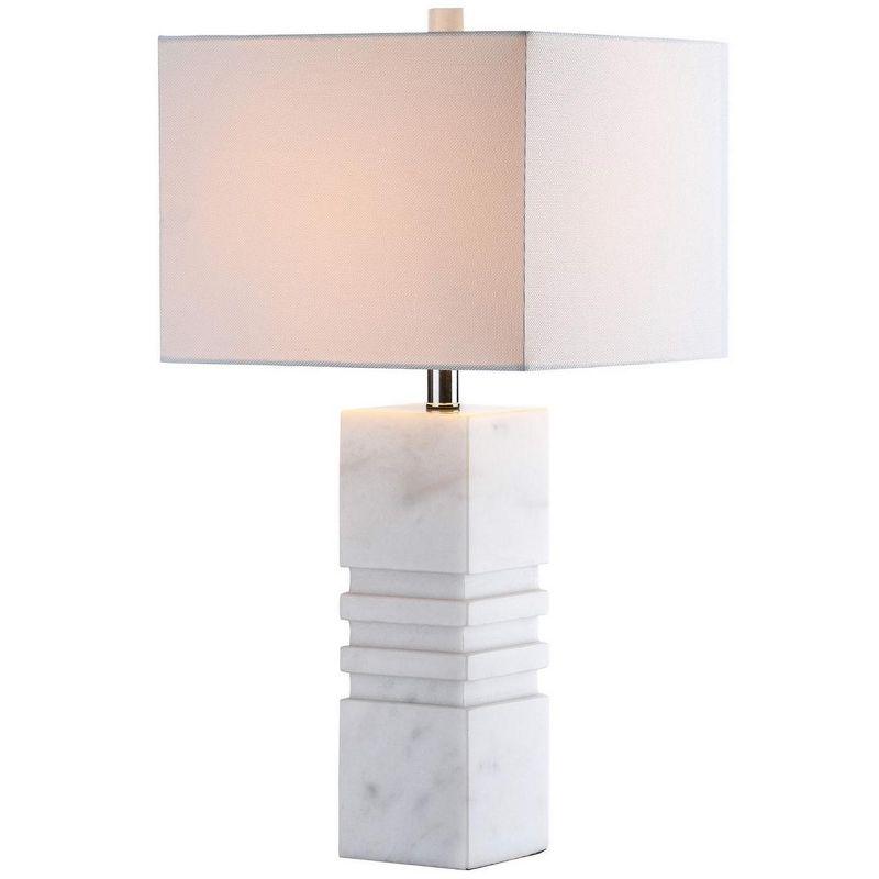 Modern Sculptural White Marble Clip-on Table Lamp