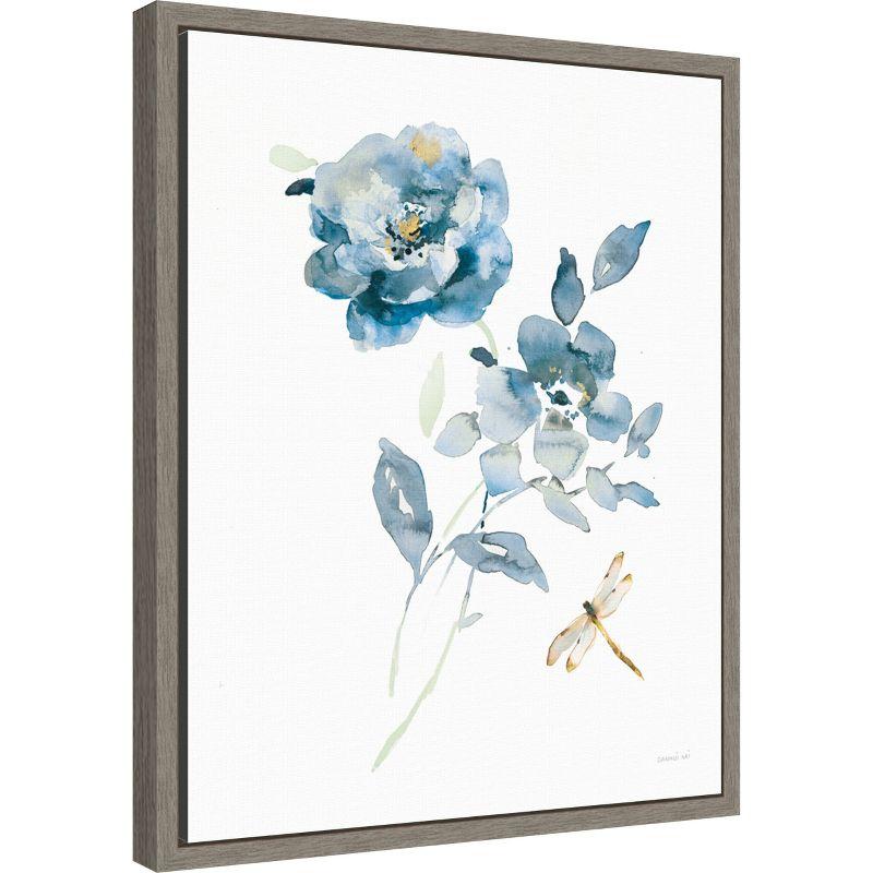 Amanti Art Floral Blues of Summer IV by Danhui Nai Canvas Wall Art Print Framed 16 x 20-in.