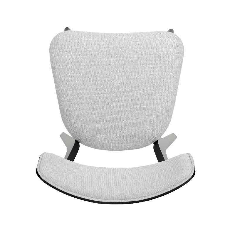 Christopher Knight Home Set of 2 Chazz Upholstered Dining Chairs Light Gray/Matte Black