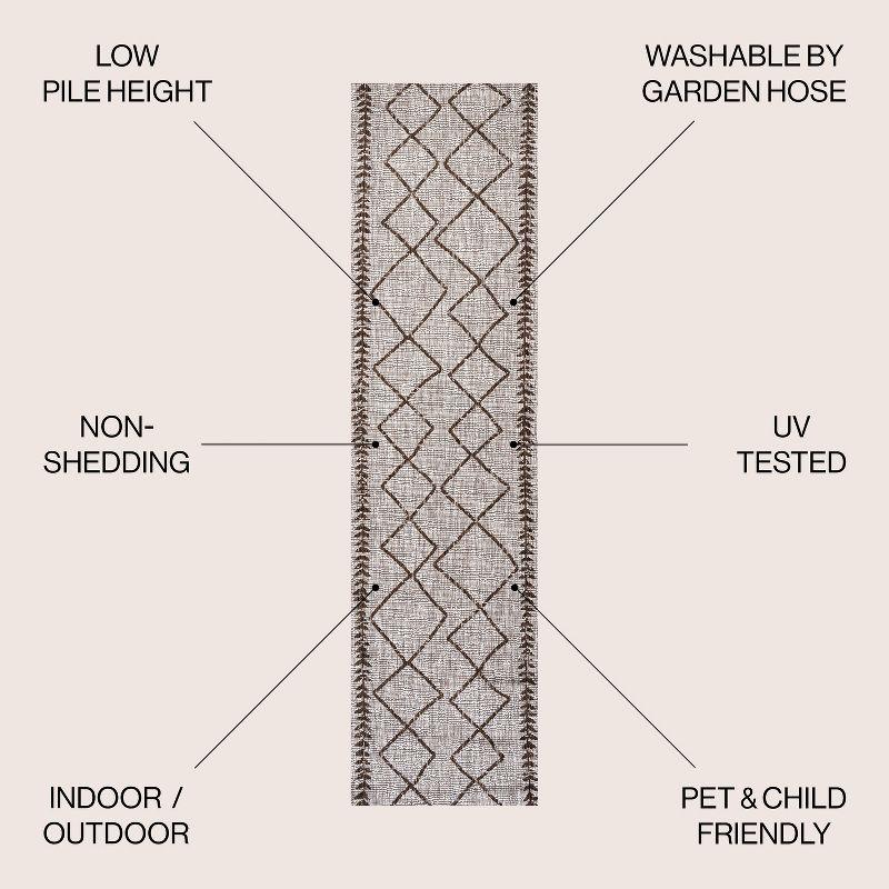 Derya Diamond Trellis Indoor/Outdoor Area Rug - JONATHAN Y