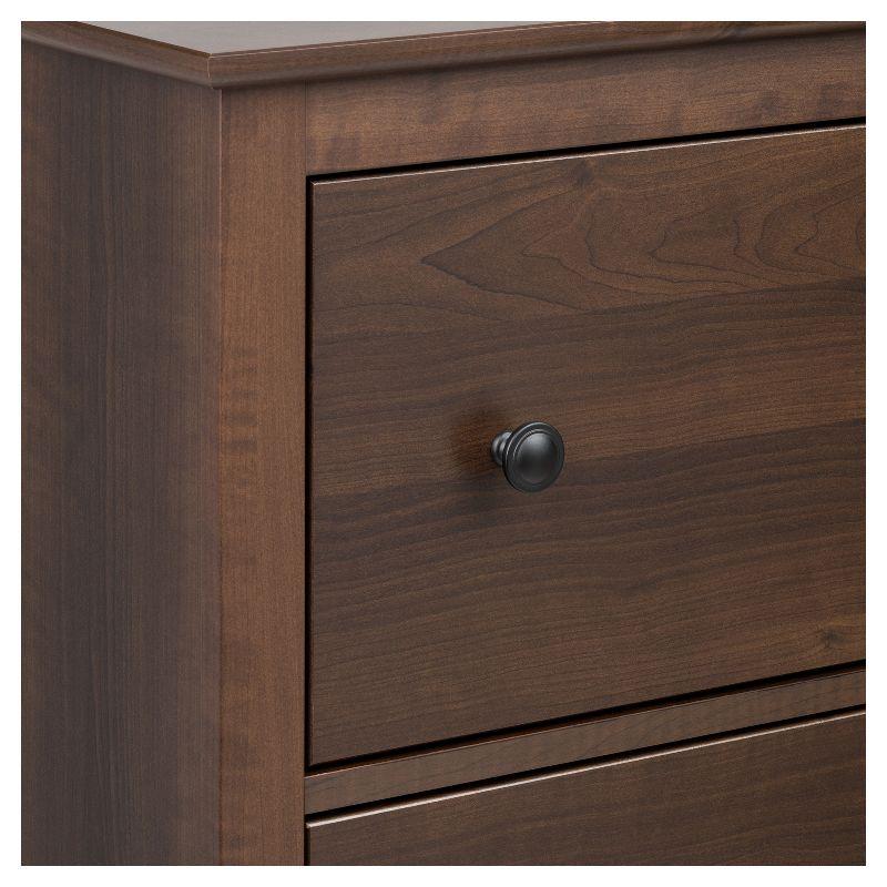 Espresso Vertical 5-Drawer Chest with Tapered Legs