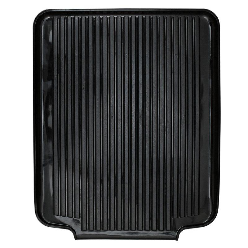 Black Plastic Ridged Dish Drain Board