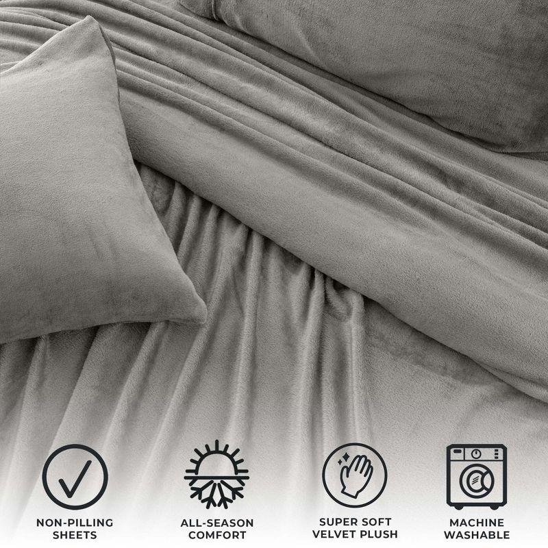 FreshFolds Ultra Soft Micro Plush Velvet Solid Sheet Sets