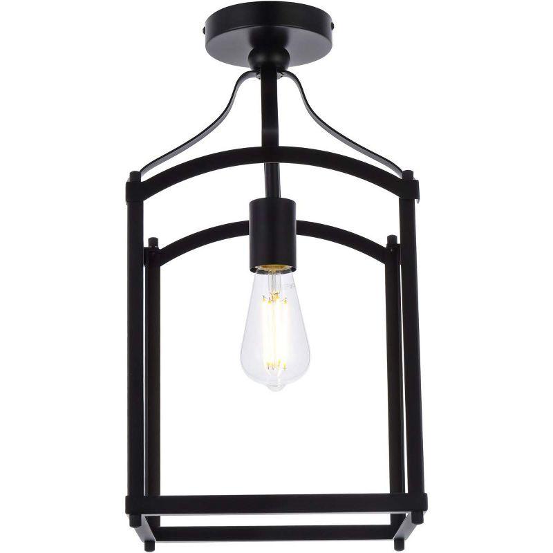 Elegant Lighting Janet 1 light flush mount in black