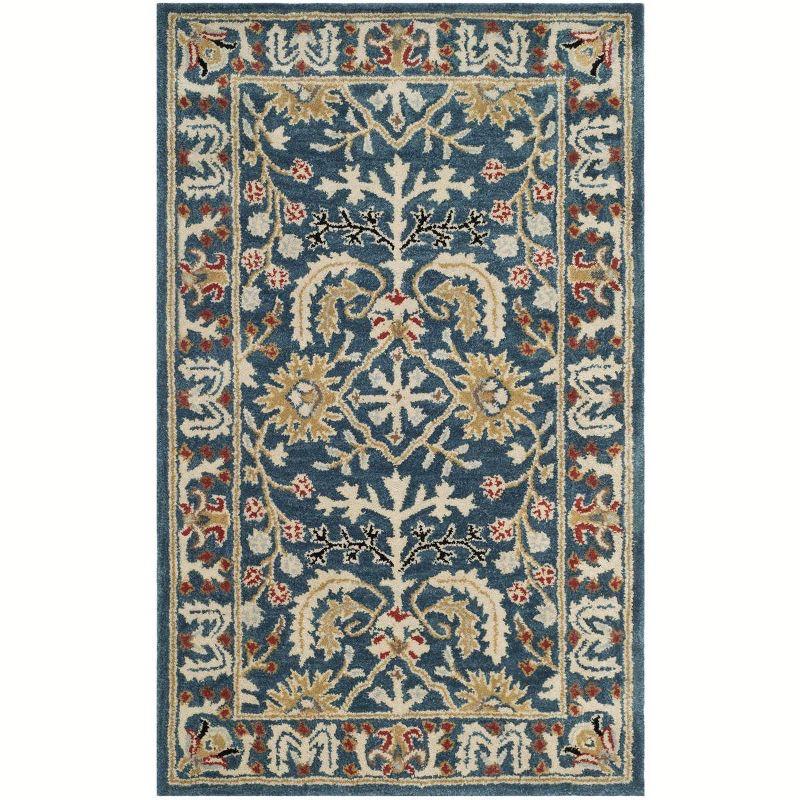 Antiquity AT64 Hand Tufted Area Rug - Dark Blue/Multi - 3'x5' - Safavieh.
