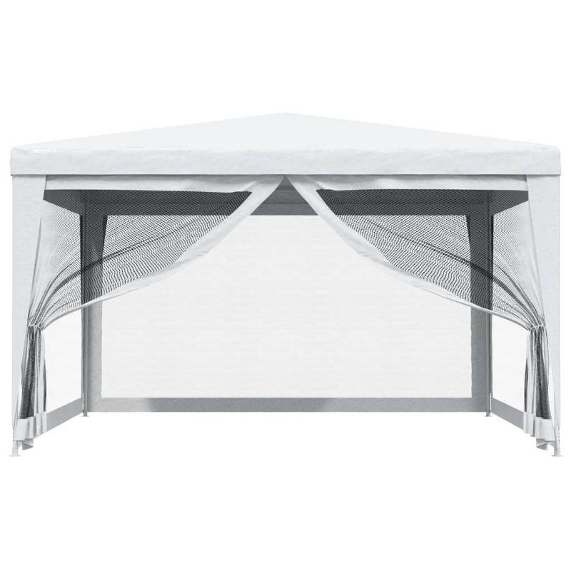 vidaXL Vinyl Party Tent Gazebo with 4 Mesh Sidewalls