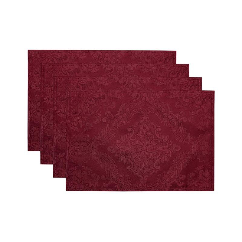 Elrene Caiden Elegance Damask Placemat, Set of 4 - 13" x 19" - Elrene Home Fashions