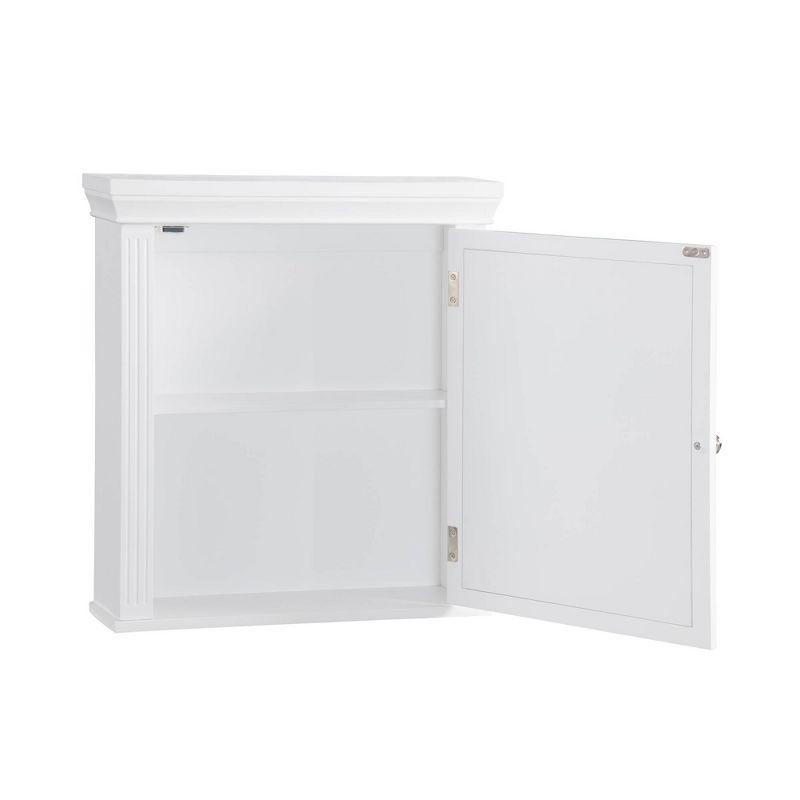 Chestnut Medicine Wall Cabinet White - Elegant Home Fashions: Teamson Home, Chrome Hardware, Adjustable Shelf