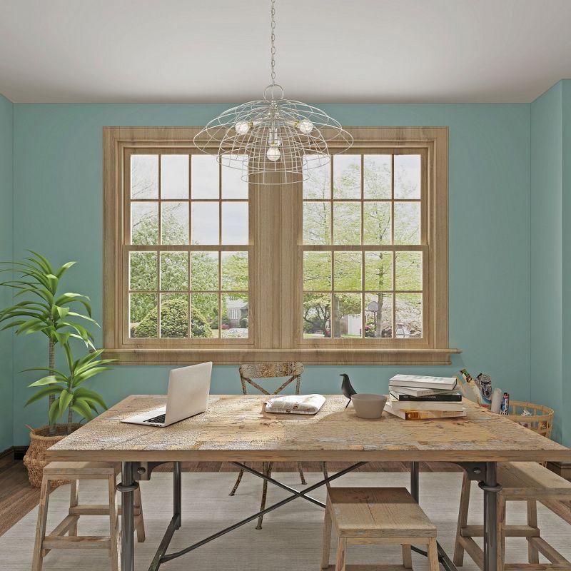 Livex Lighting Brooklyn 4 - Light Chandelier in  Brushed Nickel