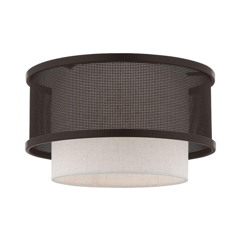 Livex Lighting Braddock 1 - Light Flush Mount in  Bronze