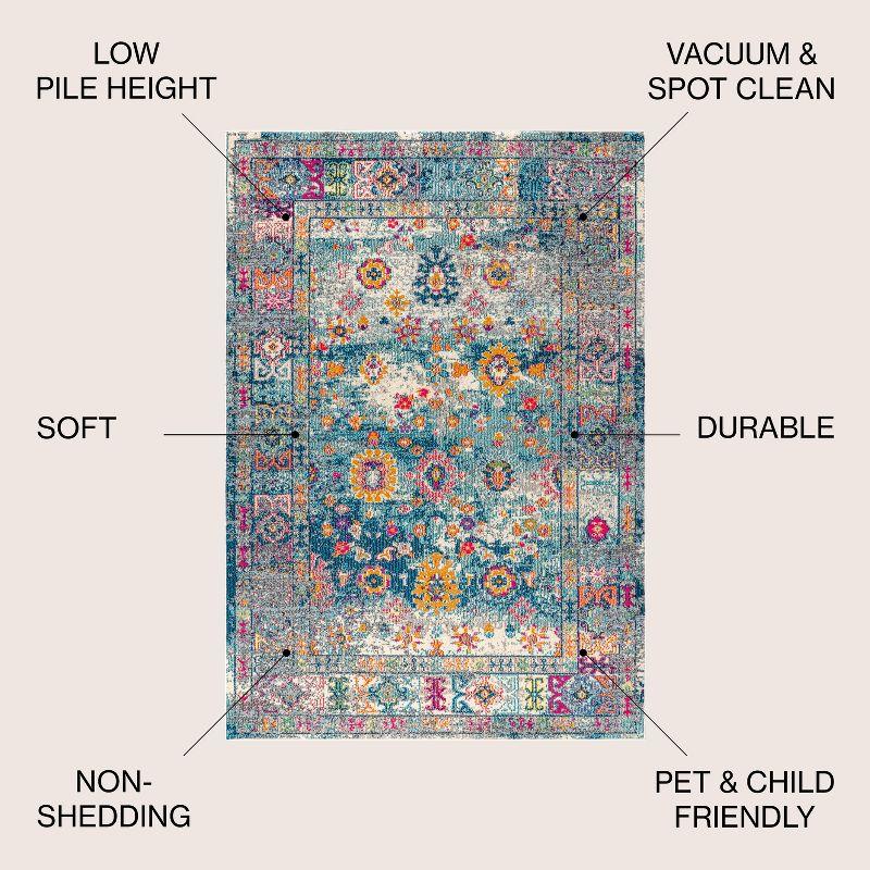 Bohemian FLAIR Boho Vintage Faded Area Rug - JONATHAN Y