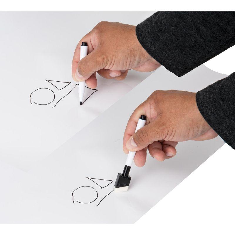 Mind Reader Adhesive Dry Erase Whiteboard Roll, 2 Dry Erase Markers, Planner, Office, 24 inches wide x 10 feet long | Wayfair