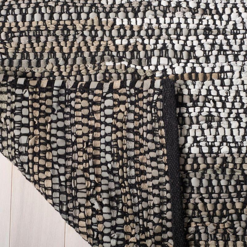 Vintage Leather VTL387 Hand Woven Indoor Runner Rug - Light Grey/Grey - 2'3"x9' - Safavieh.