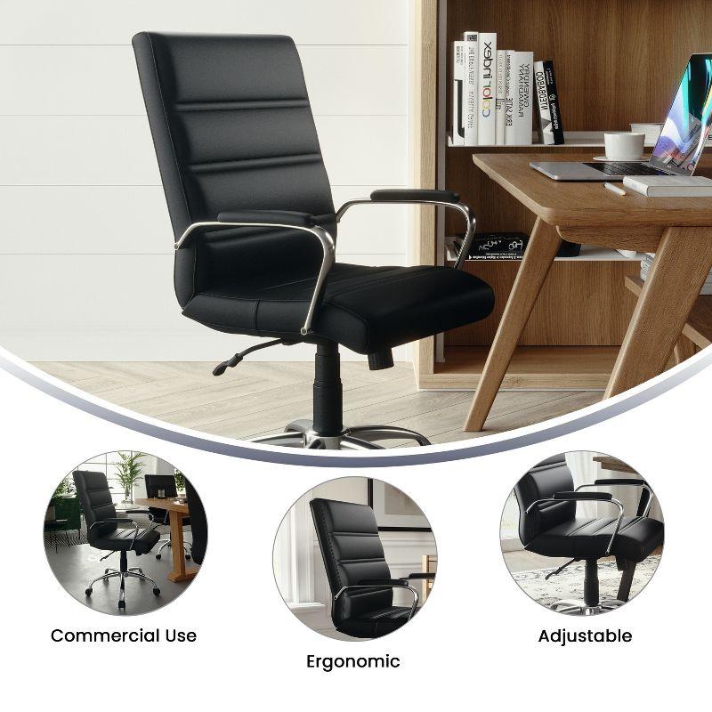 Flash Furniture Mid-Back Executive Swivel Office Chair with Metal Frame and Arms