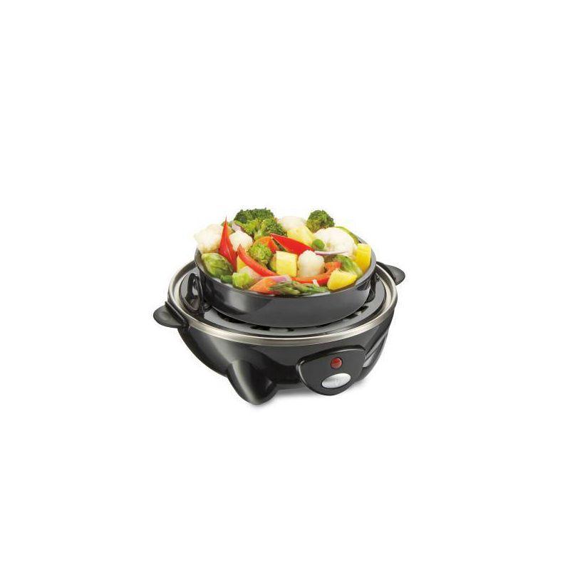 Hamilton Beach Rapid 14 Egg Cooker 25508: Electric Egg Boiler & Steamer, Hard Boiled & Poacher, 300W, Black