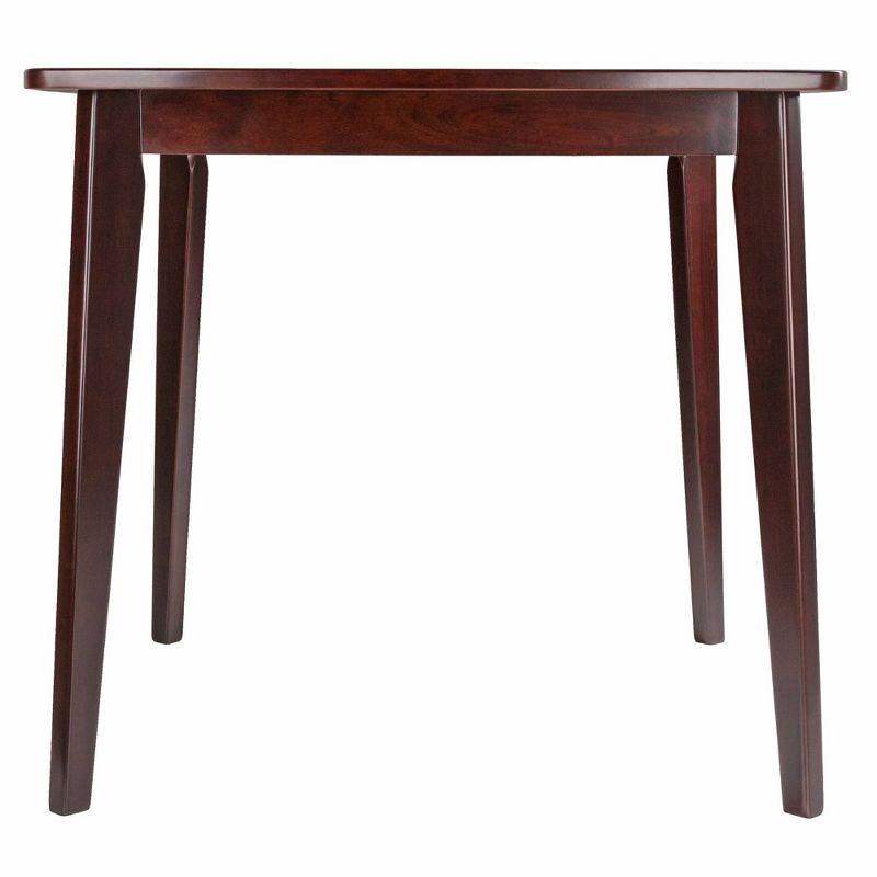 Pauline Dining Table Walnut - Winsome: Solid Wood, Square Shape, Seats 4