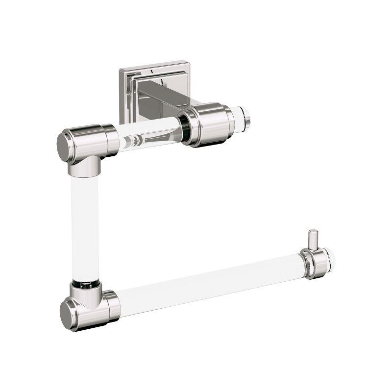 Amerock Glacio Clear/Polished Nickel Open Towel Ring