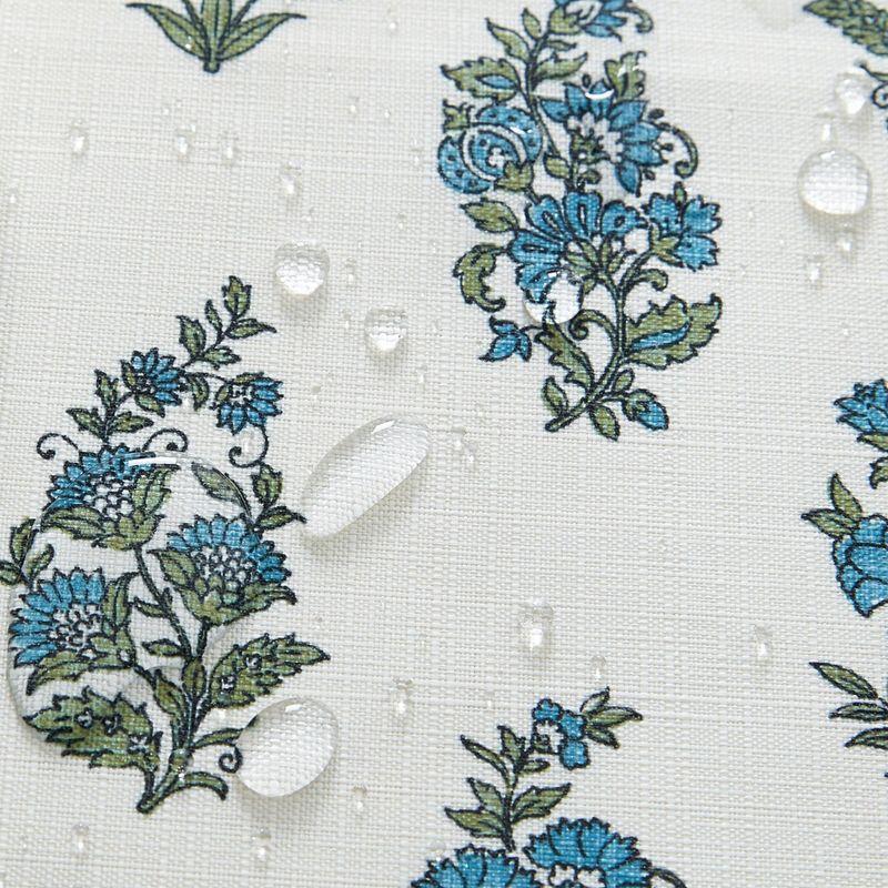 Tropez Block Print Stain & Water Resistant Indoor/Outdoor Tablecloth - Multicolor - 60x84 - Elrene Home Fashions