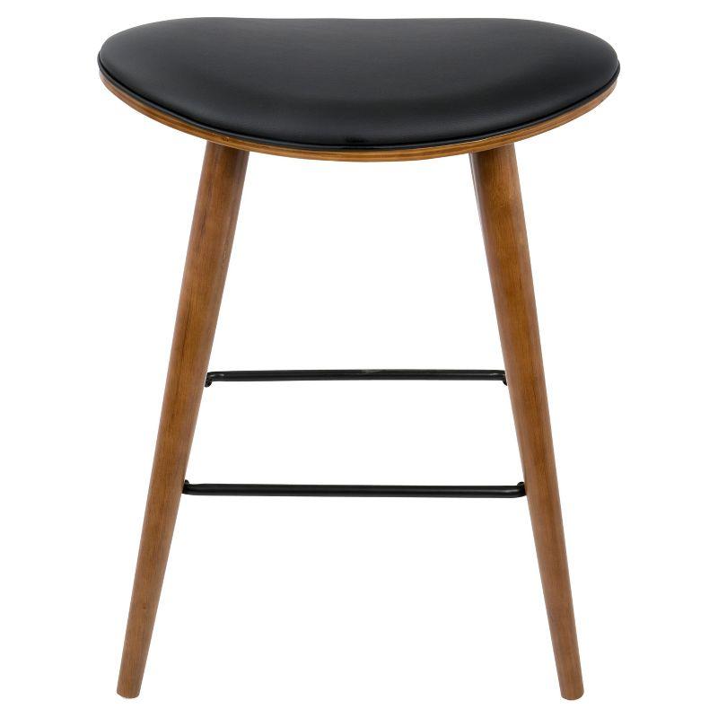 Set of 2 26" Saddle Counter Height Barstools with Faux Leather - LumiSource