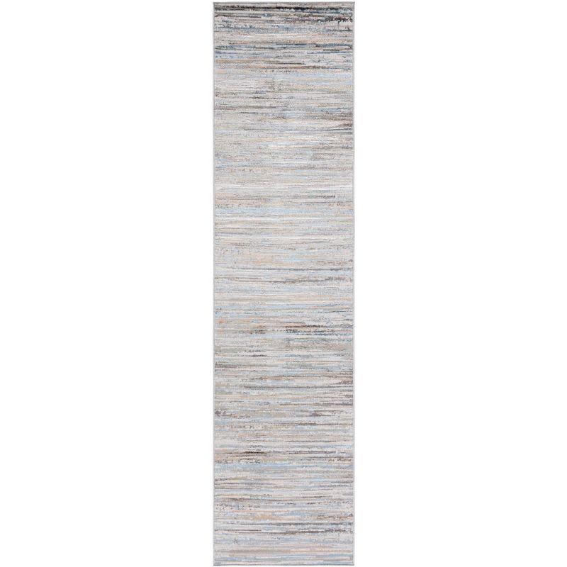 Bel Air Dreamlike Gray Synthetic Area Rug - 2' 2" x 9'