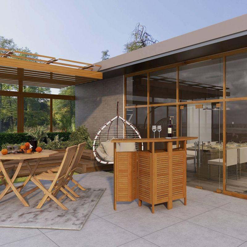 Patio Bar Table Teak - Olivia & May