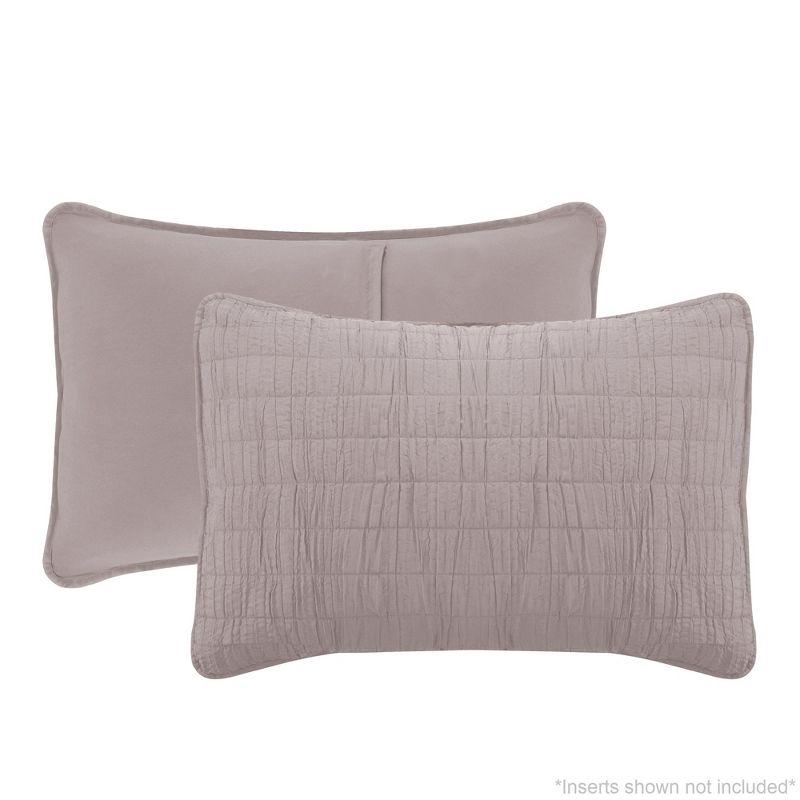 Swift Home Ultra Soft Crinkle Washed Microfiber 3-Piece Quilt Set