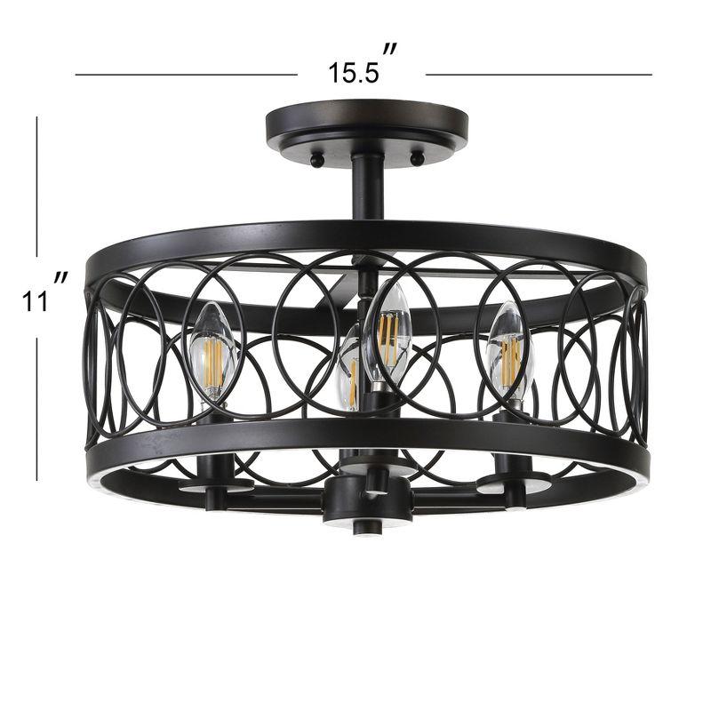 JONATHAN Y Sylvain Metal LED Semi-Flush Mount