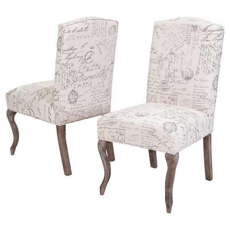 GDFStudio San Marcos Contemporary Tufted Dining Chairs (Set of 2), Ivory/Faux Leather