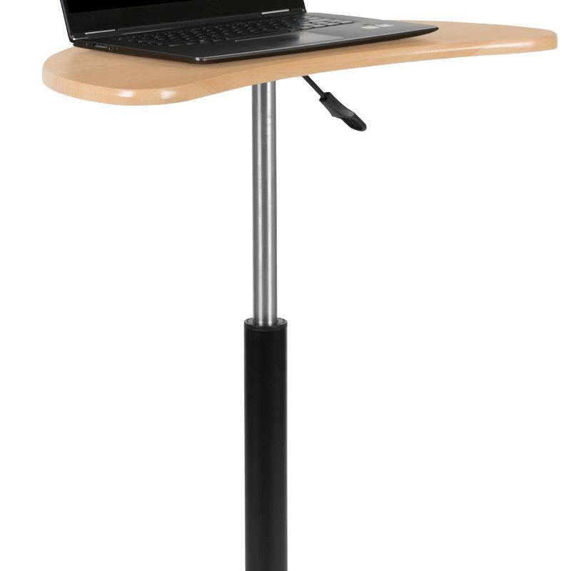 Flash Furniture Maple Sit to Stand Mobile Laptop Computer Desk