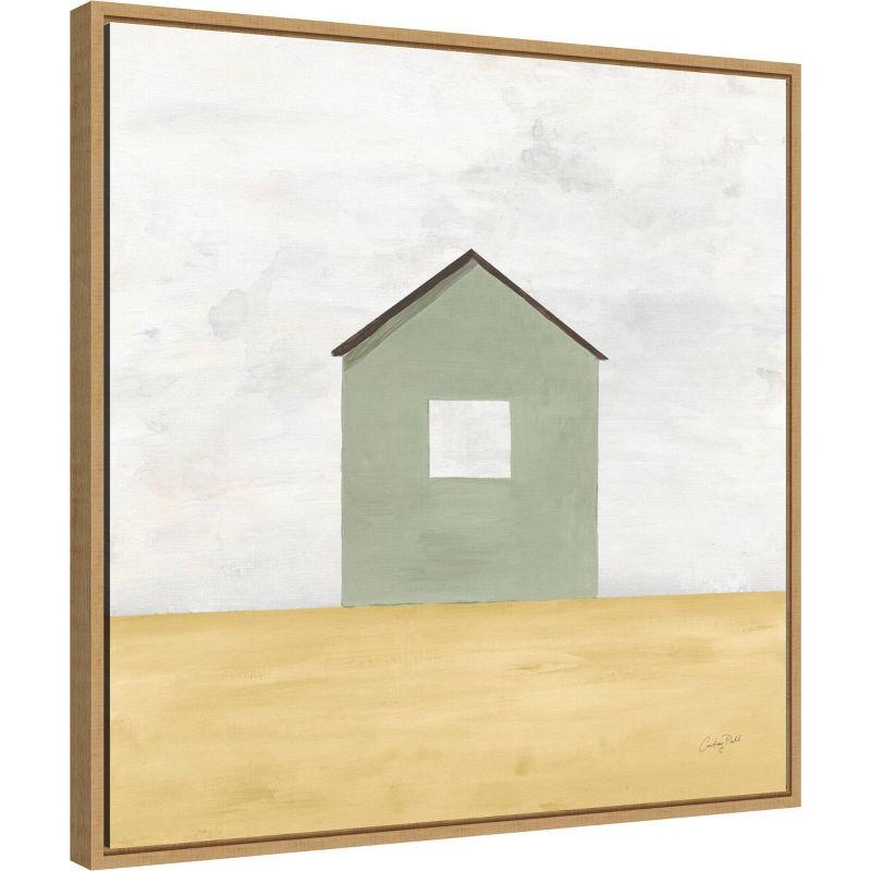 22" x 22" Rural Barn Simplicity II by Courtney Prahl Framed Canvas Wall Art Light Brown - Amanti Art: Modern Decor, Lithograph Print