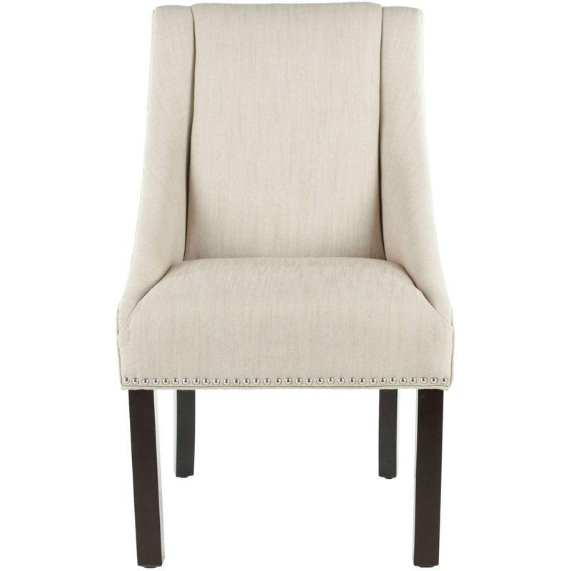 Morris 20''H Sloping Arm Dining Chair (Set Of 2) with Silver Nail Heads  - Safavieh