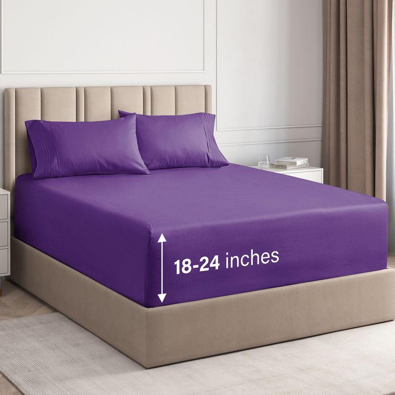 CGK Linens 6 Piece Extra Deep Pocket Ultra Soft & Cooling Sheet Set