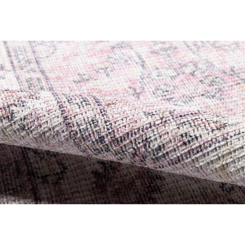 2'x3' Helena Accent Rug Light Pink - Momeni: Bohemian Ikat Design, Low Pile, Indoor Rectangle Rug, Polyester & Cotton