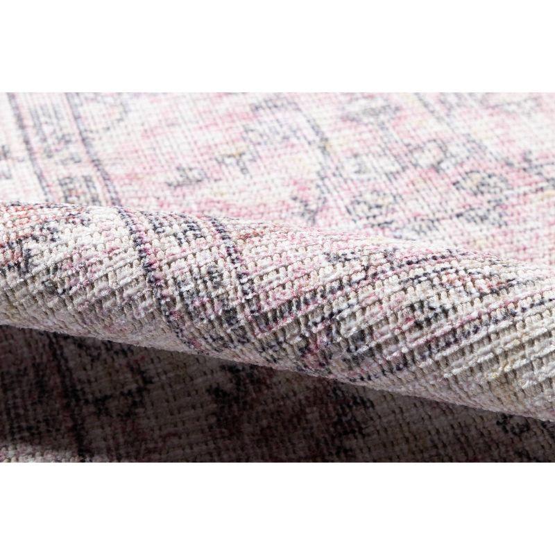 Vintage Charm Pink Cotton-Blend 2' x 3' Area Rug