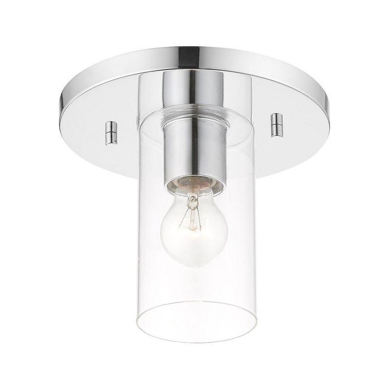 Livex Lighting Zurich 1 - Light Flush Mount in  Polished Chrome