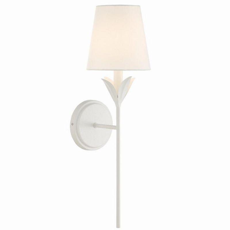 Crystorama Lighting Broche 1 - Light Sconce in  Matte White