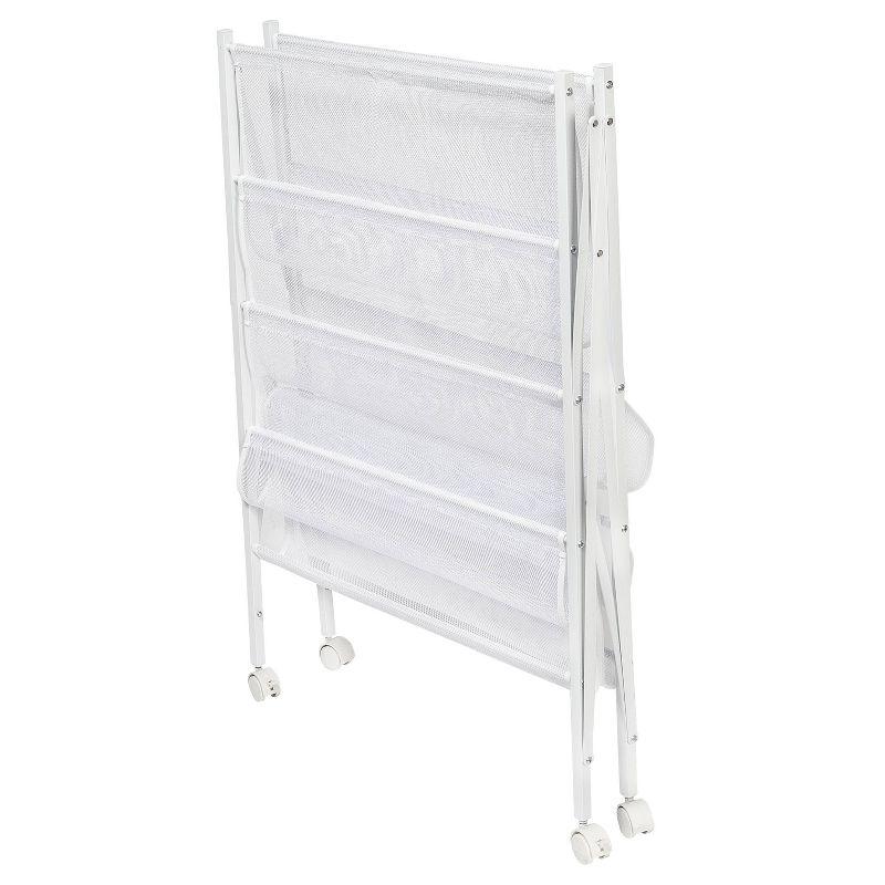 Honey-Can-Do Flat Drying Rack: Steel, Collapsible, Lay Flat to Dry, Sweater Dryer, White, 40 lb Capacity, Wheels, 23.4 Surface Area