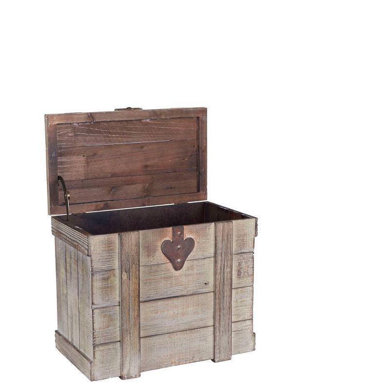 Household Essentials Small Antiqued Decorative Trunk