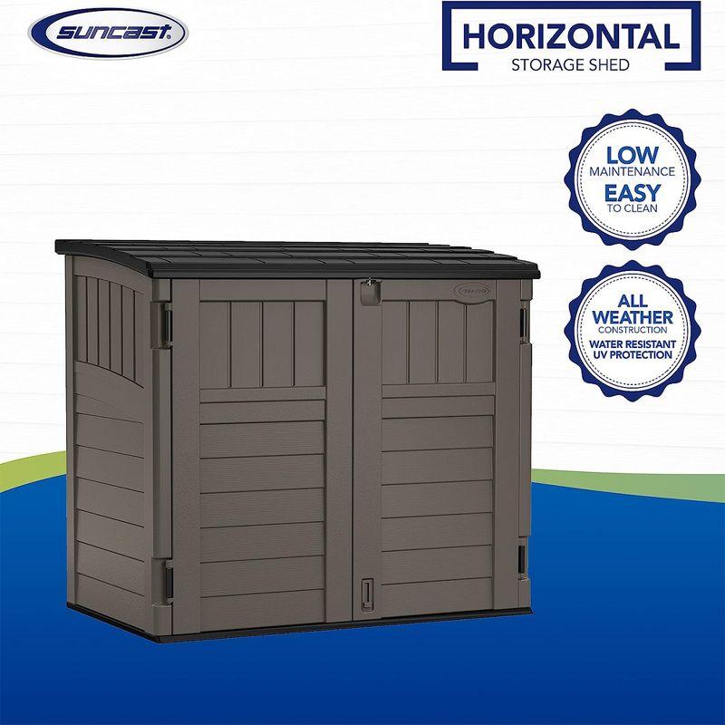 Suncast Suncast Outdoor Resin Horizontal Storage Shed