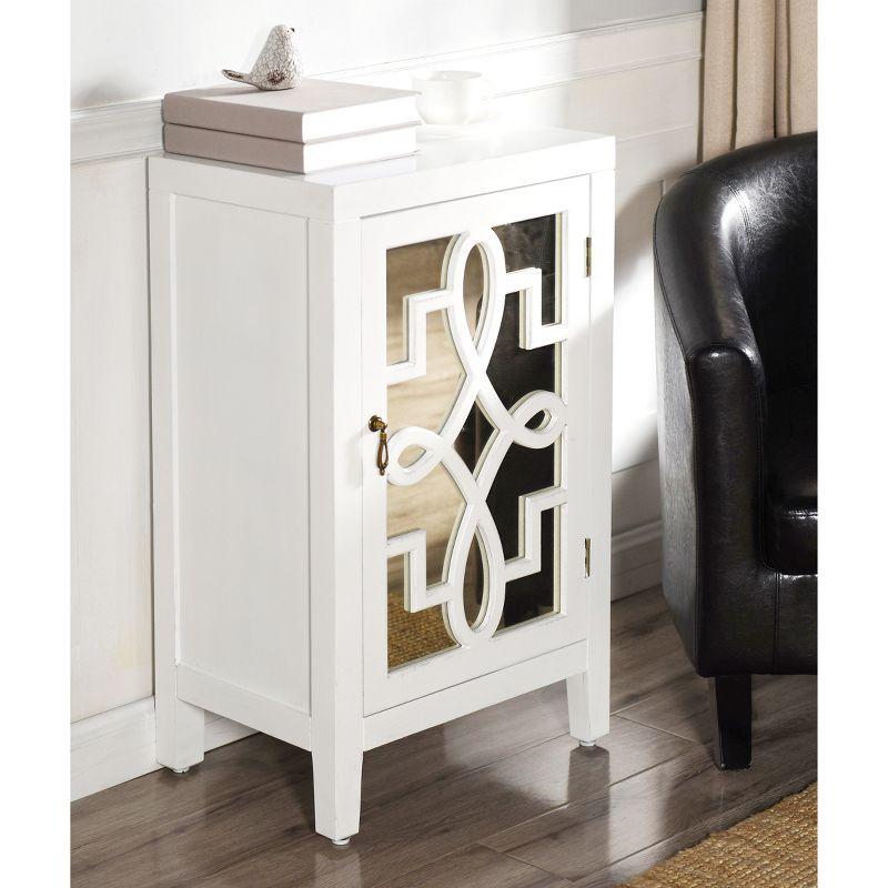 Roxie Rose Nightstand White - StyleCraft: Chic Storage, Mid-Century Modern Design, No Assembly Required