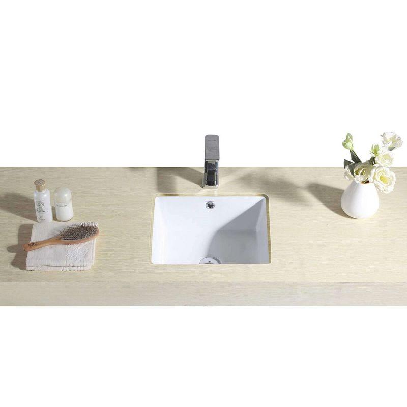 Fine Fixtures Undermount Vessel Bathroom Sink - 13" x 11" - White