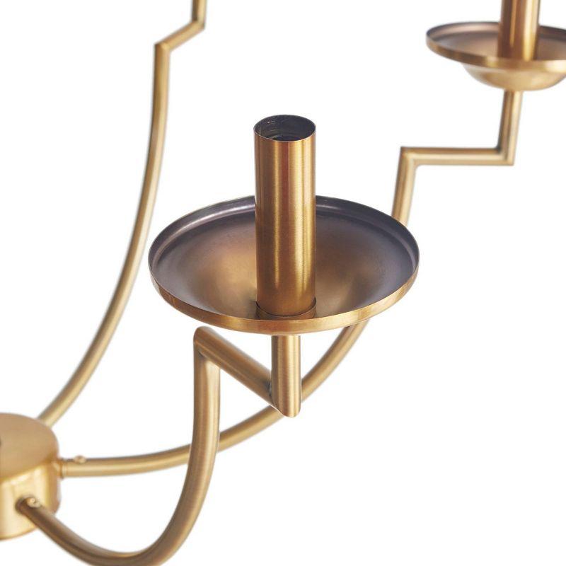 Savor Candelabra Styled Chandelier Gold - Hampton Hill: 6-Light, E12 Bulb Compatible, Wrought Iron