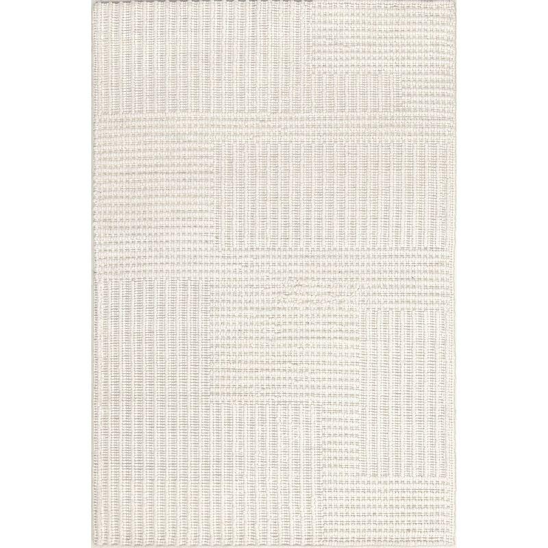 Nuloom Dorene Abstract 2x8 Wool Runner Indoor Area Rug for Living Room Bedroom Dining Room Entryway Hallway Kitchen, Ivory