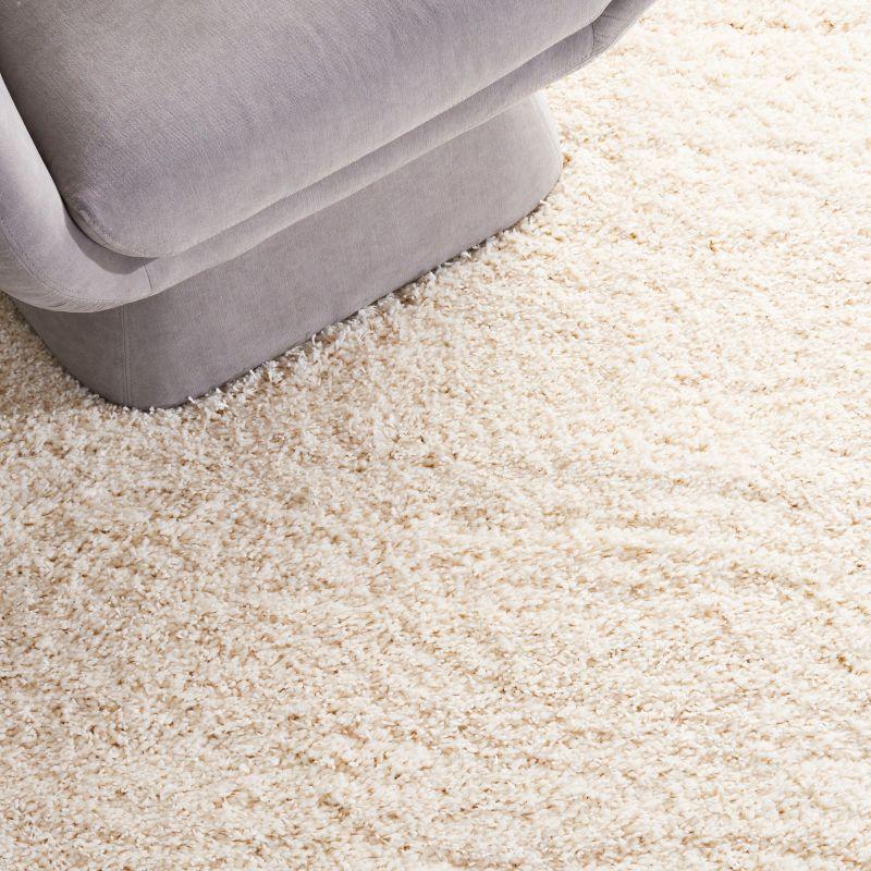 Santa Monica Shag SGN725 Power Loomed Indoor Runner Rug - Ivory - 2'3"x7' - Safavieh