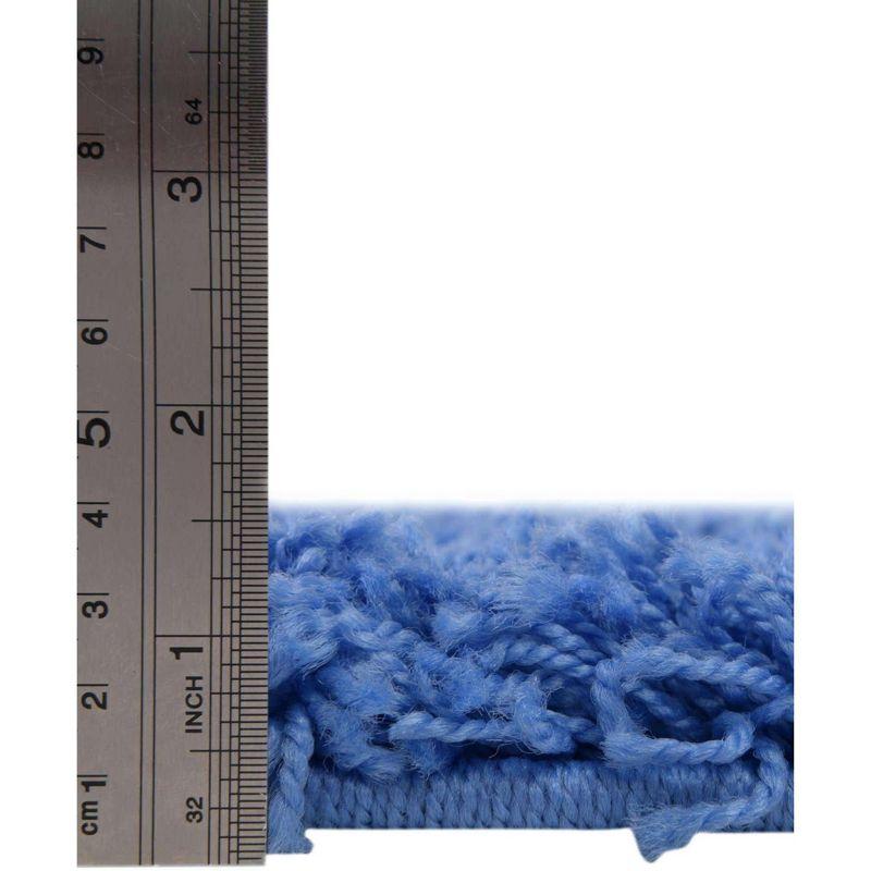 Unique Loom 8' 0 x 11' 0 Rectangle Solid Shag Periwinkle Blue Area Rug